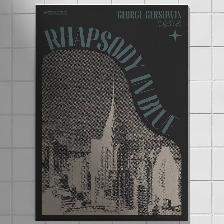 George Gershwin's Rhapsody in Blue Concert Print for wholesale by Gliss Prints