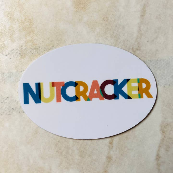 Denali & Co. - Vente Autocollant - Autocollants typographiques Casse-Noisette – Choisissez ovale ou découpé5