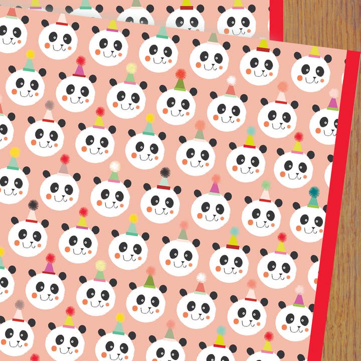 WP107 Panda Gift Wrapping Paper for wholesale by Kali Stileman Publishing