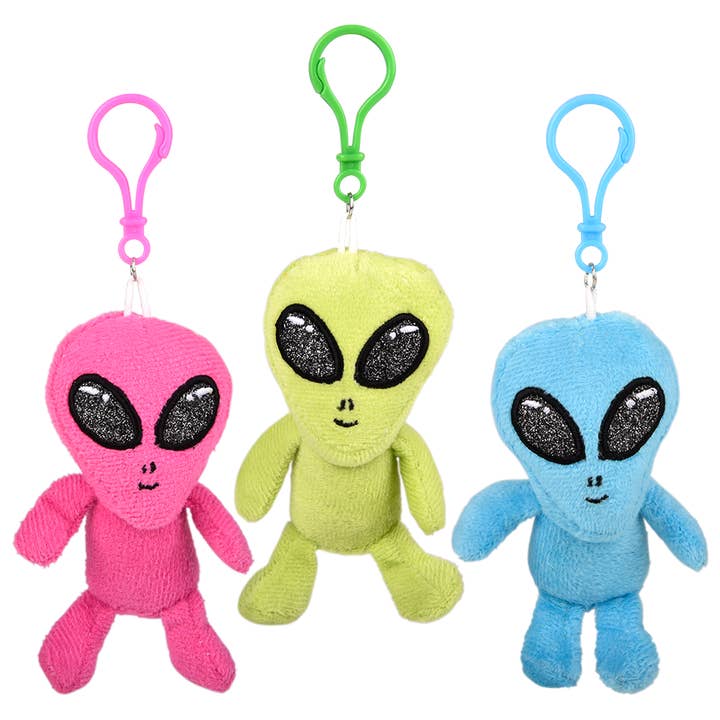 The Toy Network - Wholesale Stuffed/Plush Toy - Kids & Baby - (T) 3" GALACTIC ALIEN BACKPACK CLIP4
