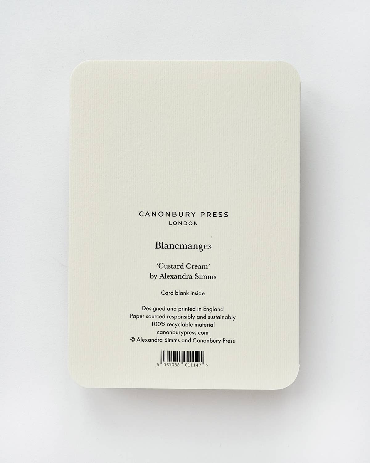 Canonbury Press – wholesale Birthday card – Custard Cream Blancmange Greeting Card | Birthday Card2