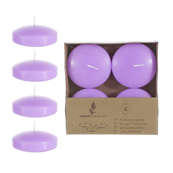 WGV International - Wholesale Novelty Candle - WGV 3" Floating Disc Candles - Lavender