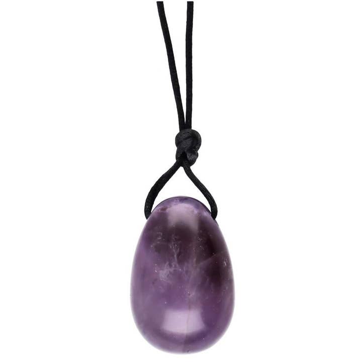 Small Amethyst Yoni Egg with Hole for wholesale by Vives de la Cortada S.L