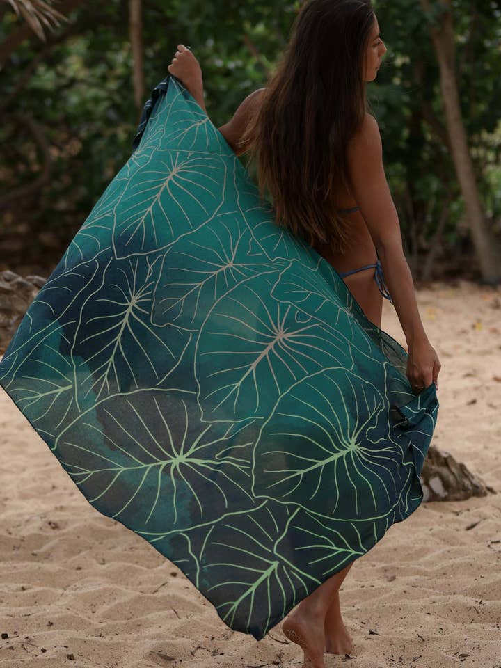 Tag Aloha Co. - Wholesale Swim Cover Up - Women's - Kalo Pareo - Green