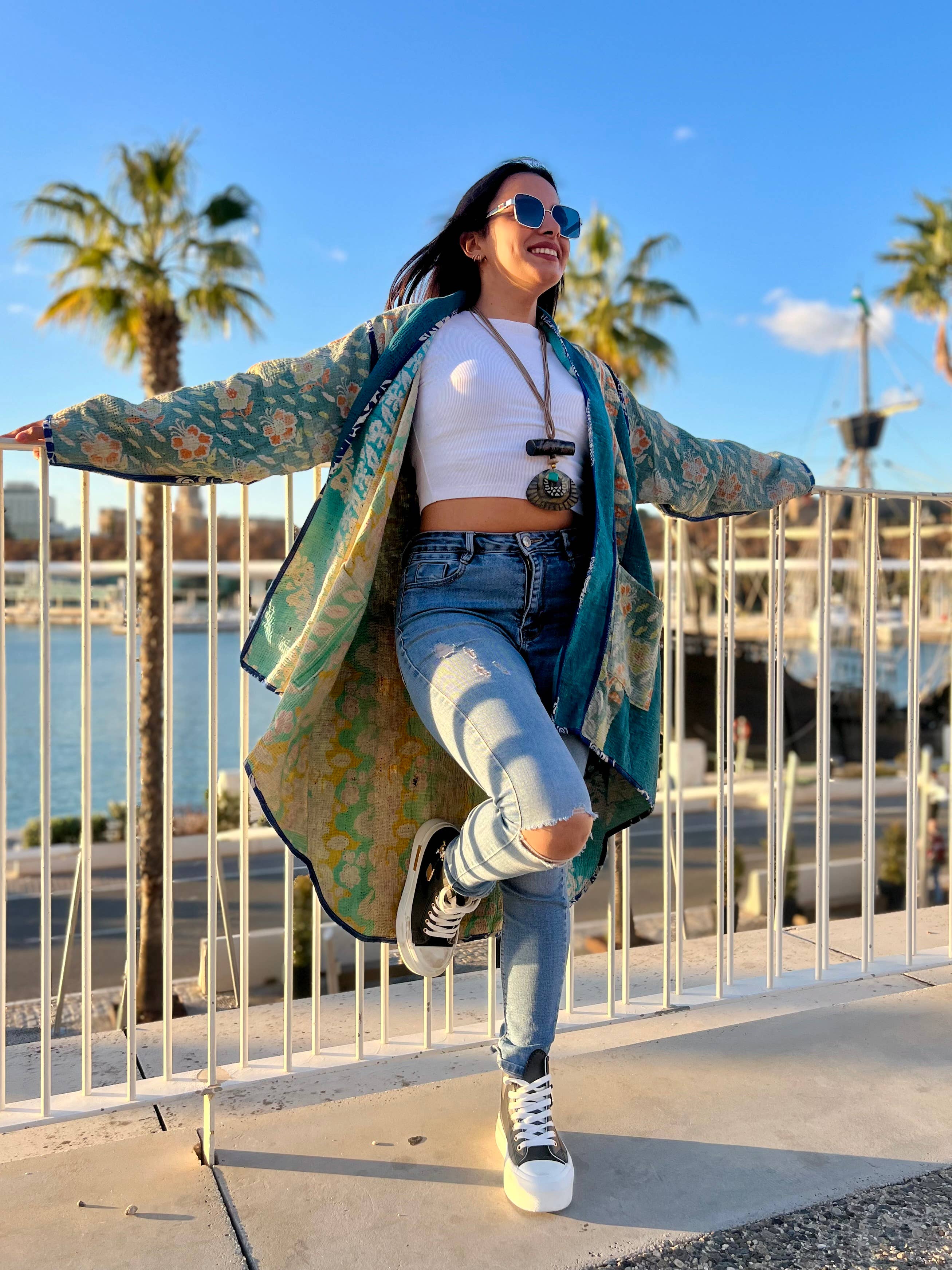 Kinomy - Wholesale Jacket - Women's - Asymmetrical Reversible Tie-Dye Jacket for Curvy Women.3