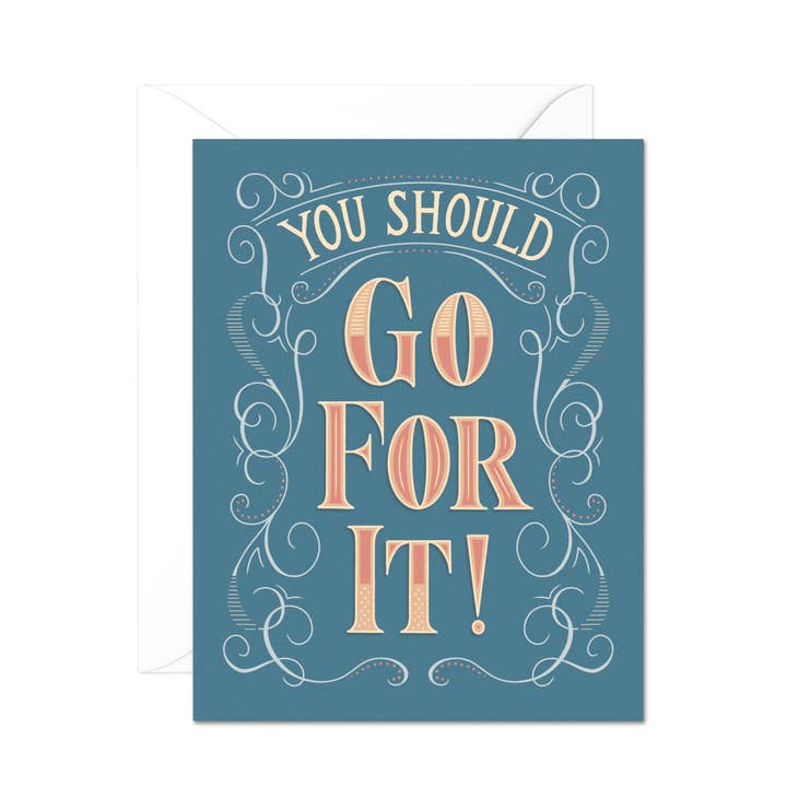 Carte d'encouragement You Should Go For It pour la vente par By Amanda Fitz