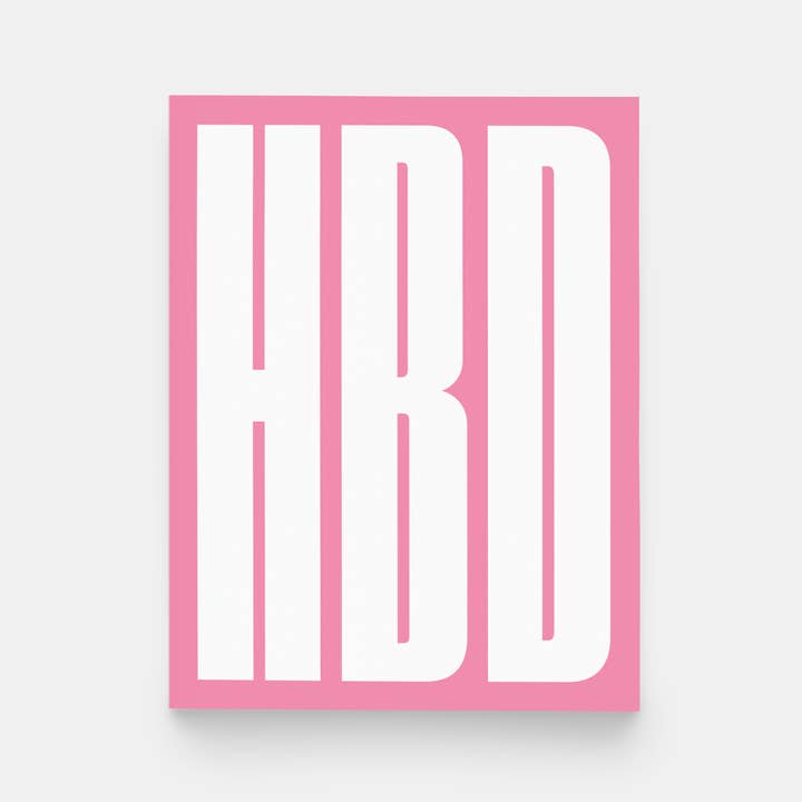 paper&stuff - Wholesale Birthday Card - Tall HBD Happy Birthday Greeting Card