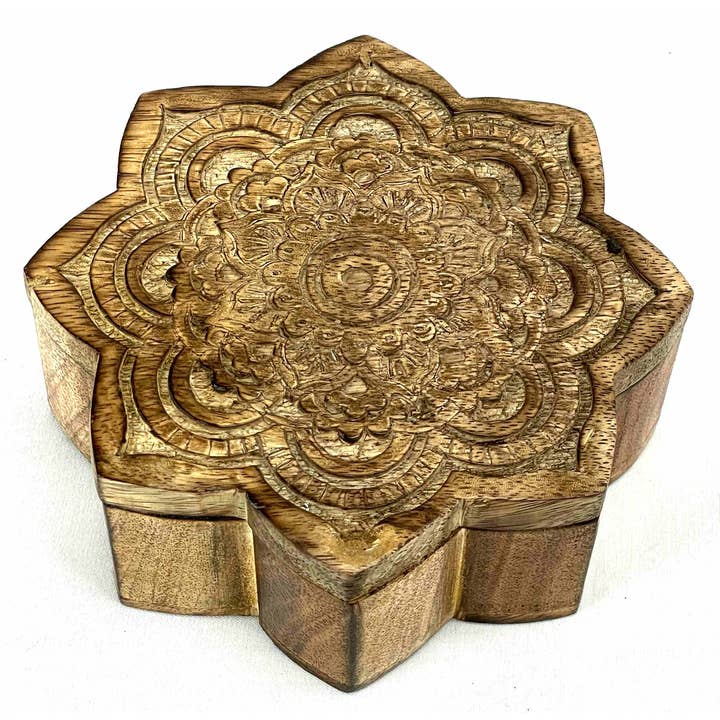 Mango Wood Swivel Box - Mandala for wholesale by Jafsons International