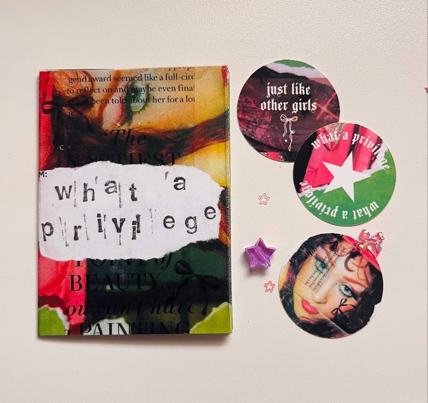 Bre’s Tiny Print Shop - Wholesale Sticker - What a Privilege Mini Zine with Stickers0