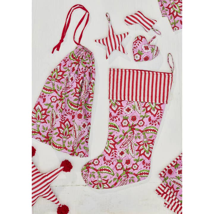 Namaste - Wholesale Tree Topper - Arana Block Print Star Tree Topper2