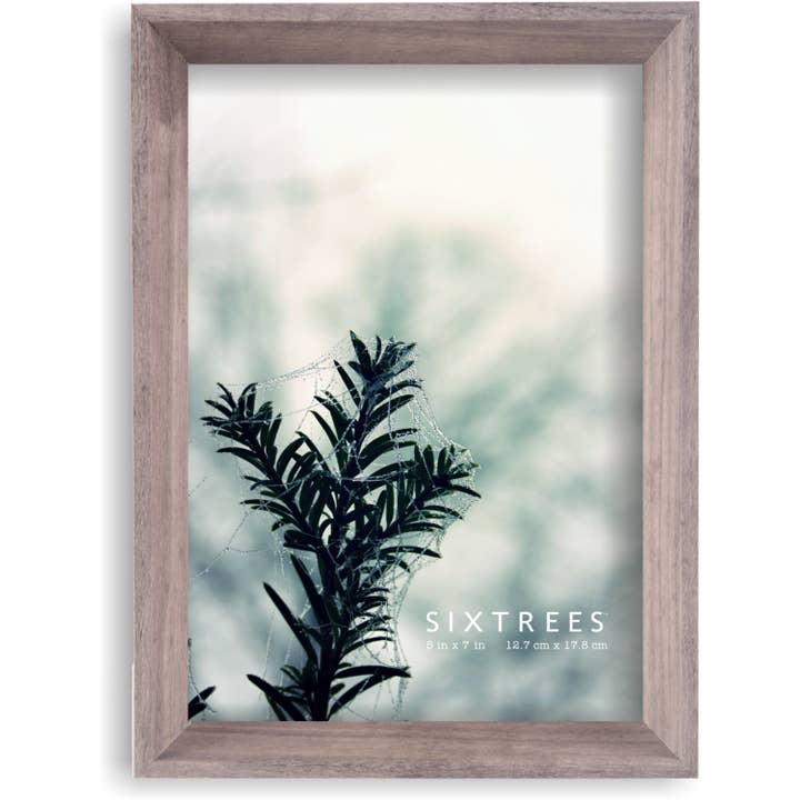 Cadre photo en bois Noah 4X6, 5X7, 8X10 noir, blanc, gris pour la vente par Sixtrees