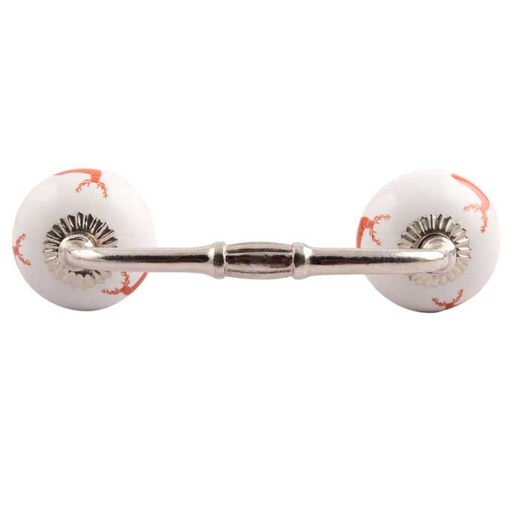 4-delige keramische perzik stijlvolle deurknoppen kasten voor wholesale door Daana Paani LLC