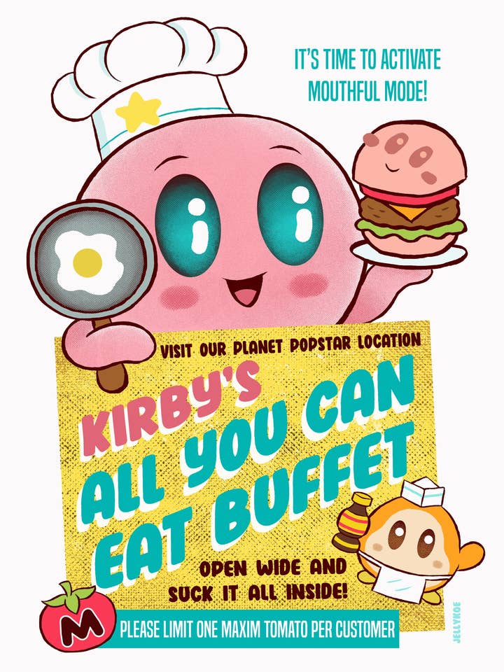 “All You Can Eat" 12 x 16 poster print for wholesale by Jellykoe
