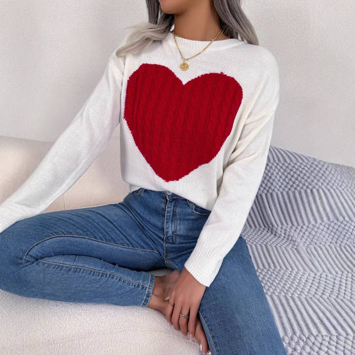 Masyal – wholesale Knitted jumper – Women′s – Autumn/Winter Long-Sleeved Valentine's Pullover Sweater7