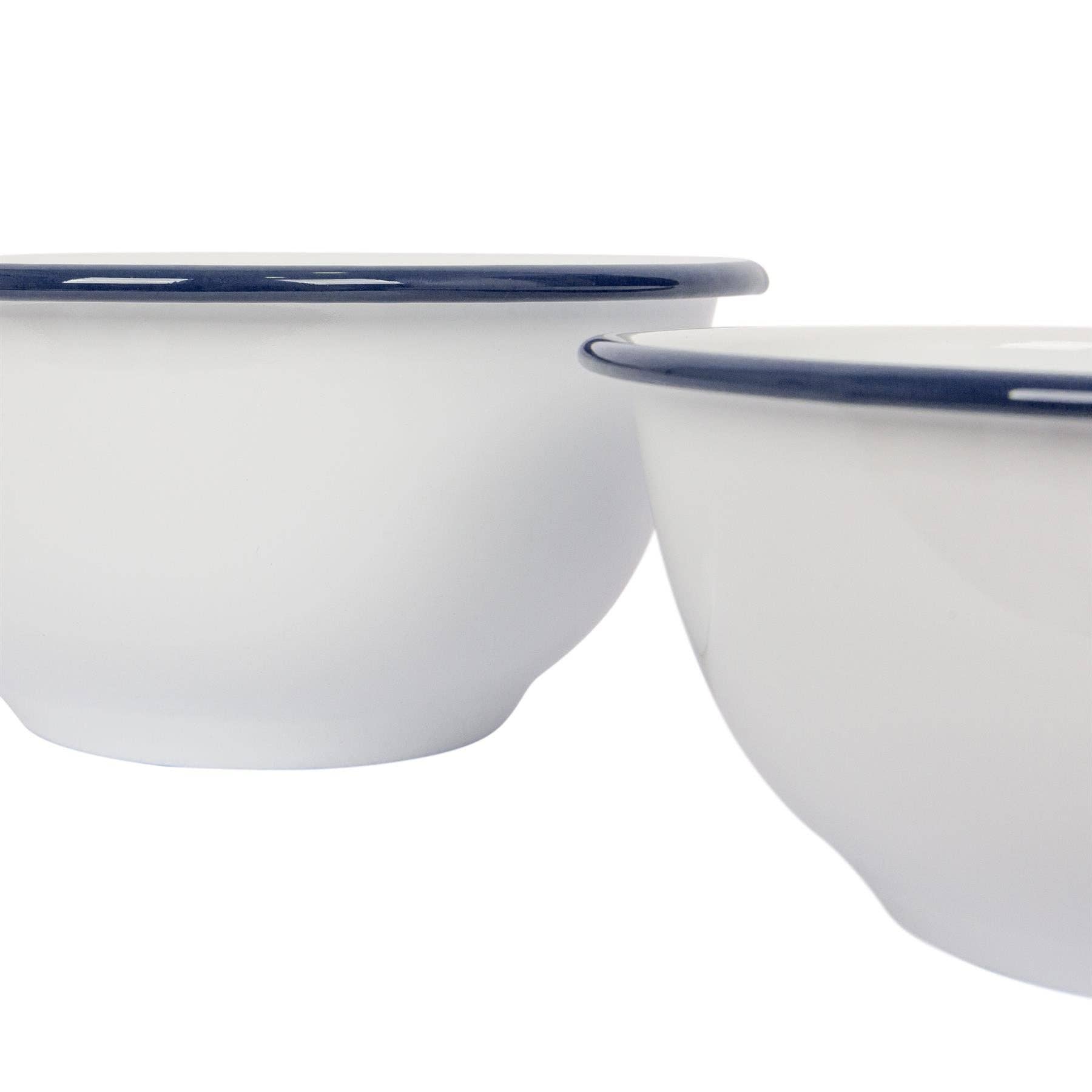 Rinkit Ltd – wholesale Mixing bowl – 2pc White Enamel Mixing Bowl Set - By Argon Tableware4