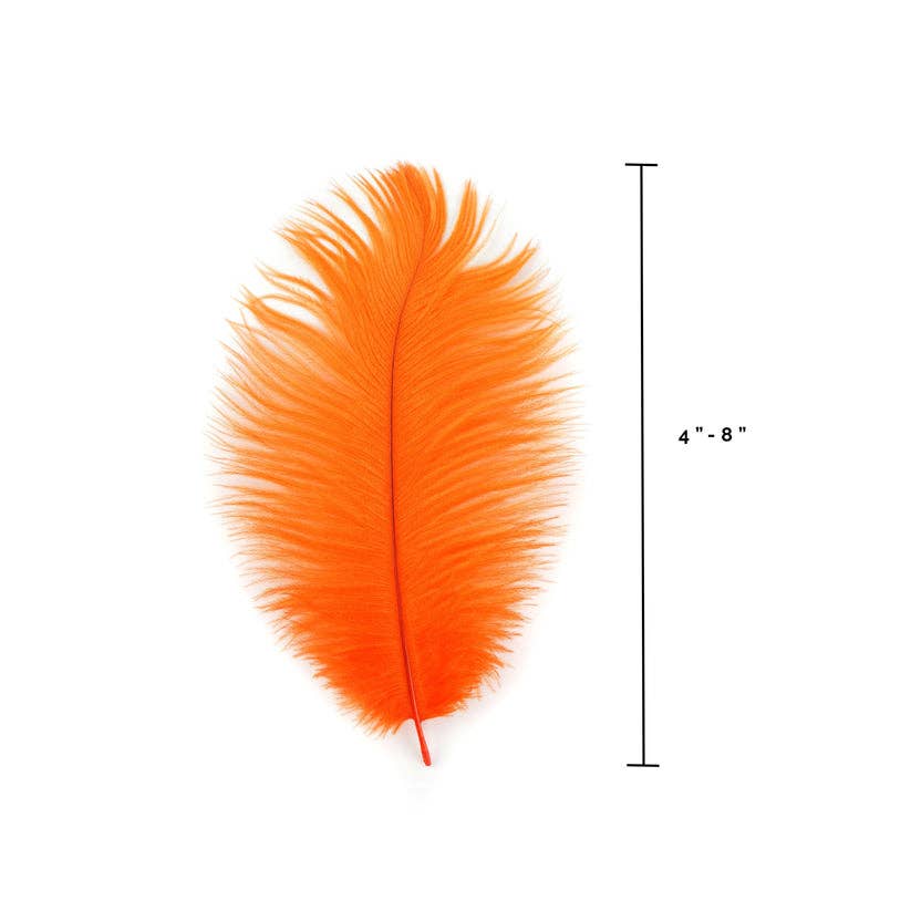 Zucker Feather Products - Vente Plume - Bandes de 4-8 po en plumes d'autruche - Orange1