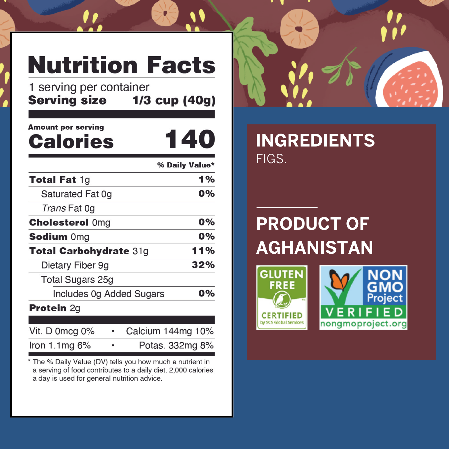 Ziba Foods - Wholesale Dried/Dehydrated Fruit - Ziba Sun-Dried Figs, 40g3