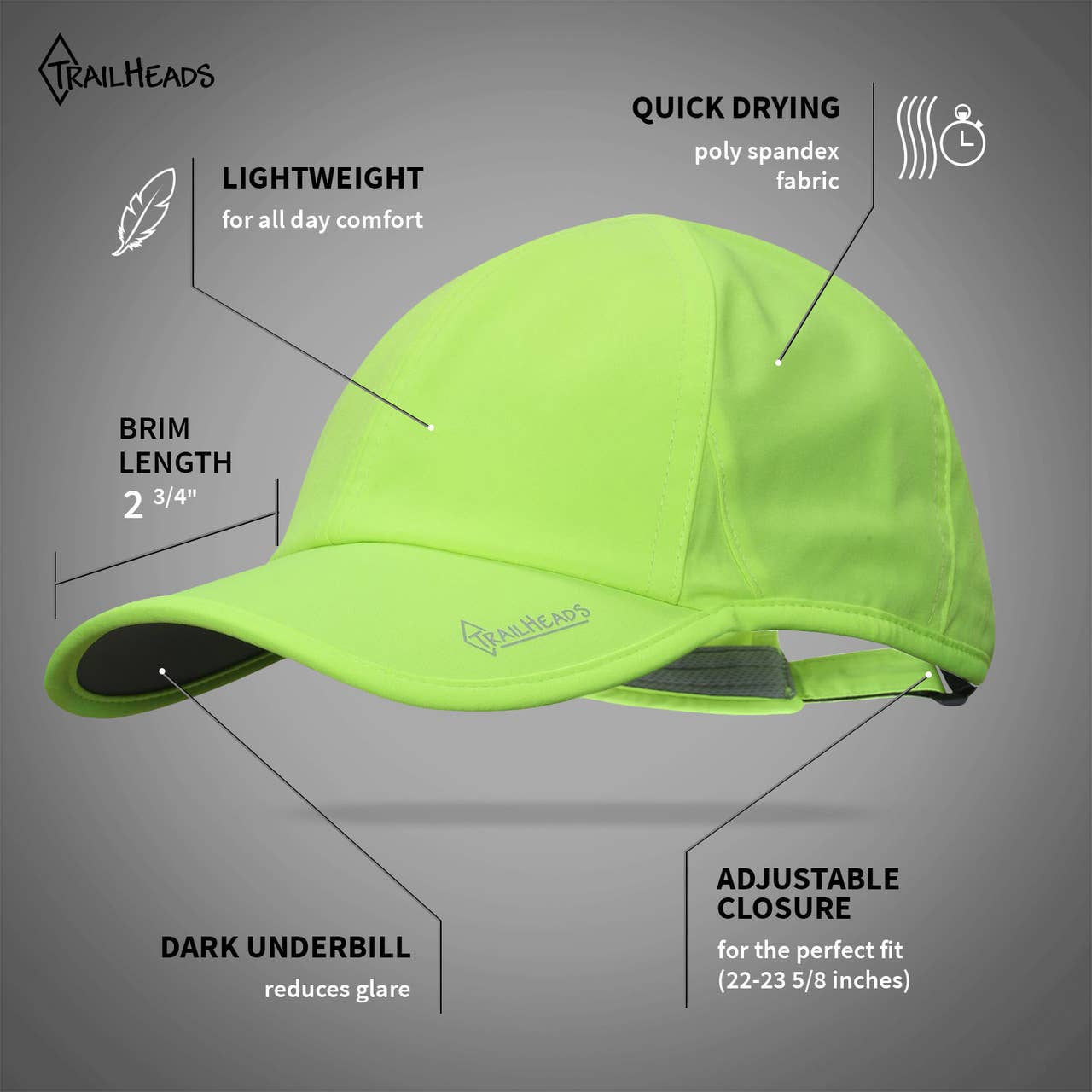 TrailHeads - Wholesale Baseball Cap - Men's - Men's UV Protection Running Hat6