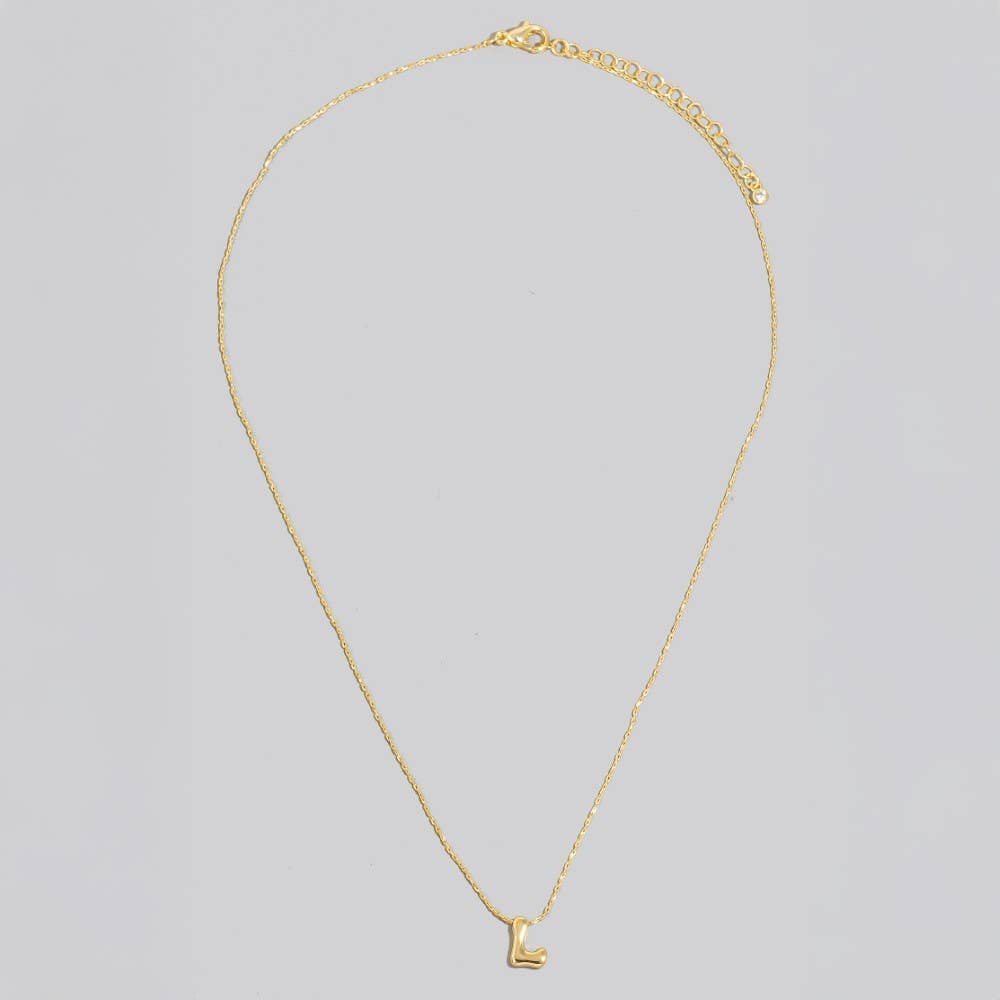 The Looks by Fame Accessories – Colar pingente/pendente por atacado – Colar com Pingente de Letra Inicial Banhado a Ouro14