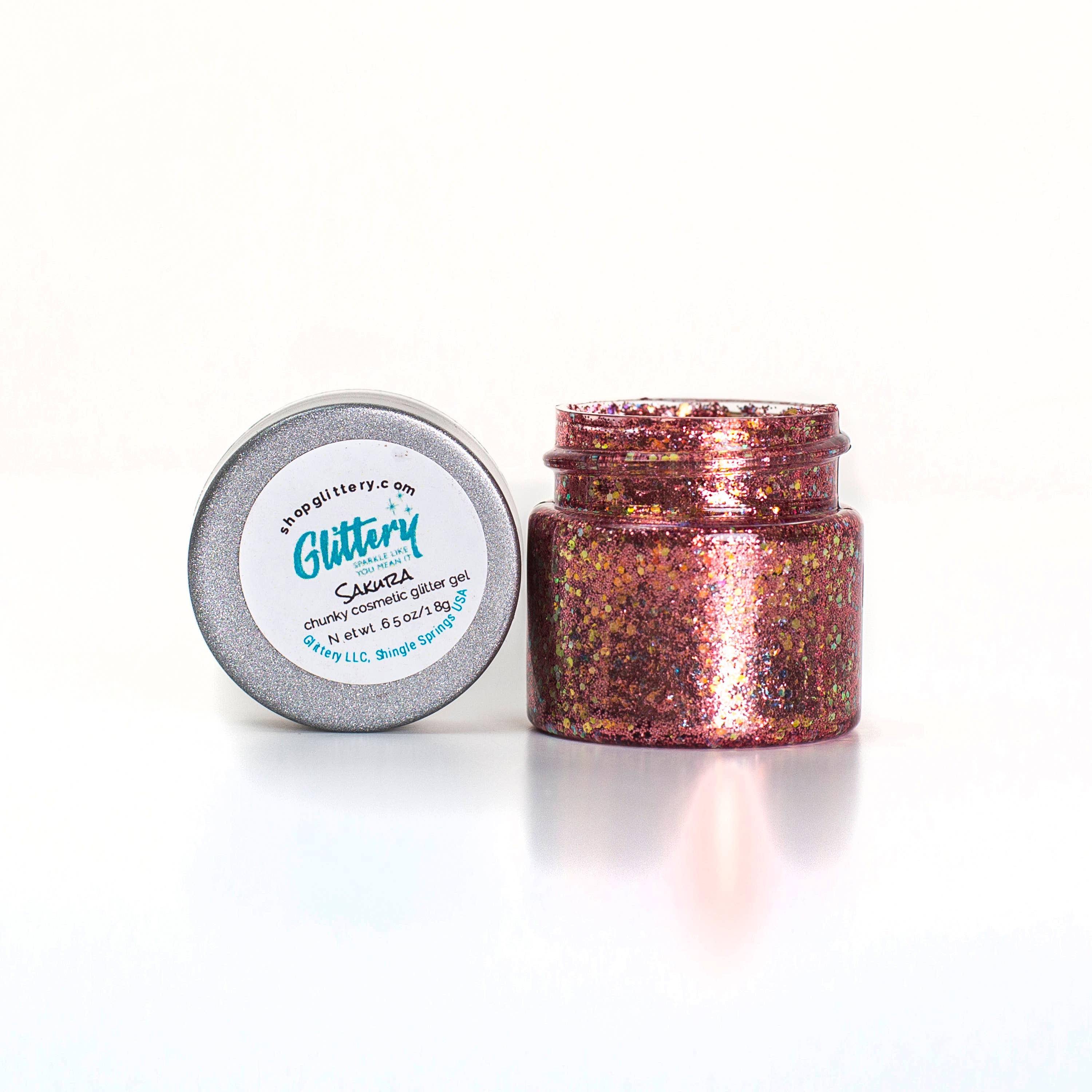 Glittery - Edible, Cosmetic and Biodegradable Glitter Products - Vente Paillettes pour le corps - Coffret mixte de 50 gels pailletés pour visage et corps13