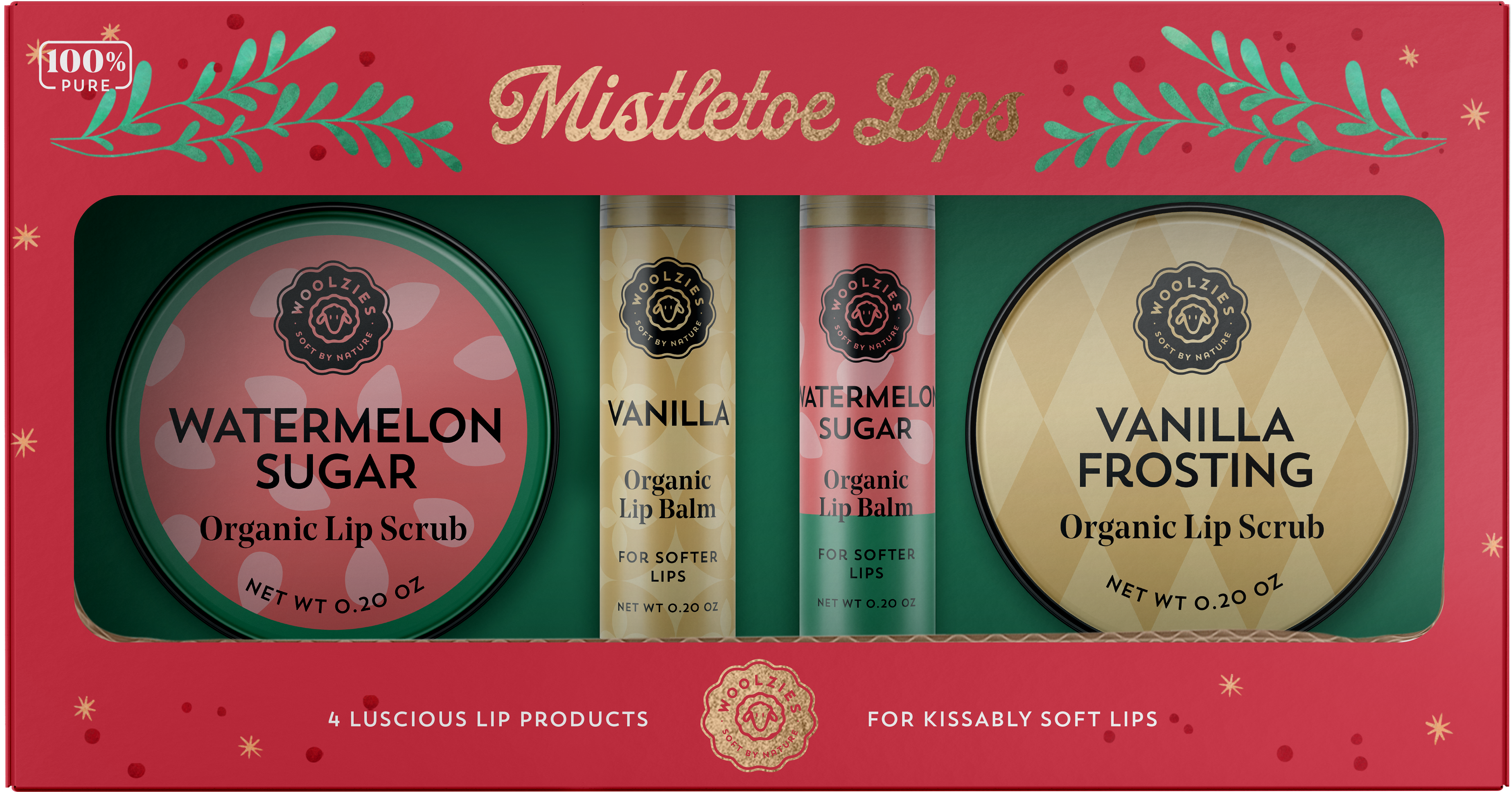 Woolzies - Wholesale Lip Balm Set - The Mistletoe Lips Set of 41