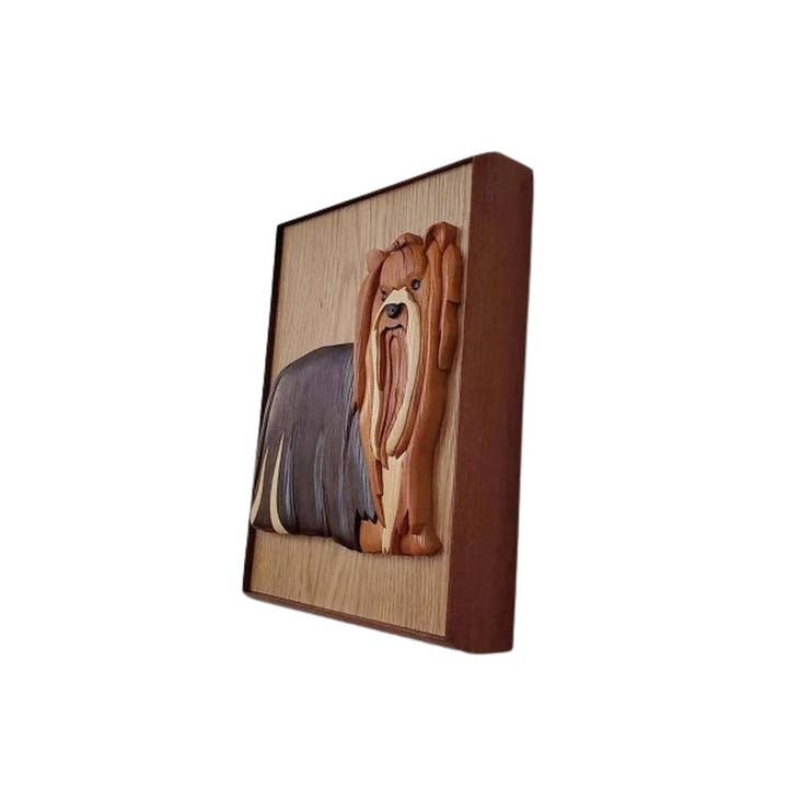 Positive Urns - Vente Urne - Yorkshire Terrier - Urne funéraire pour chien en bois fait main2