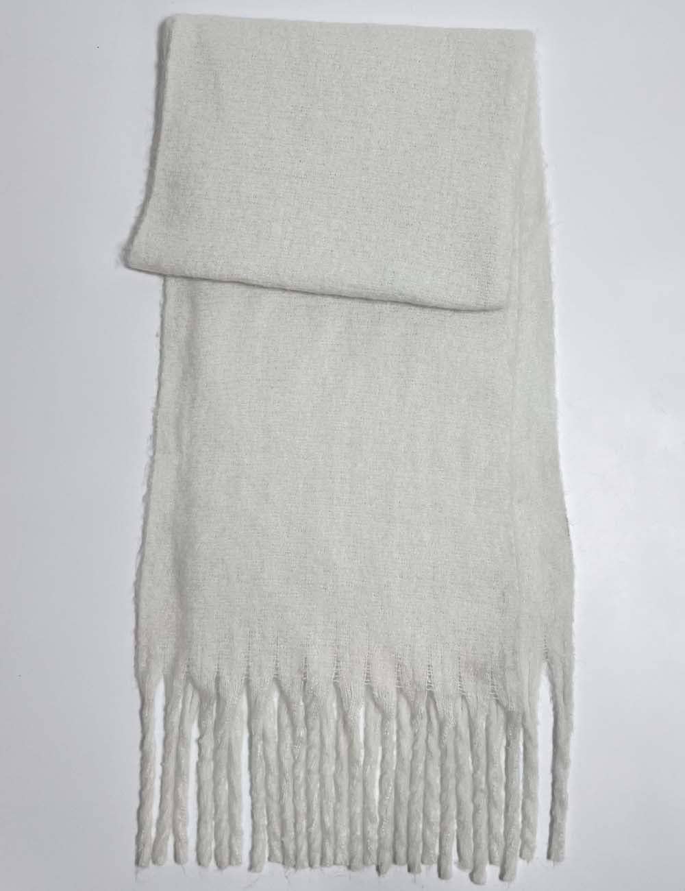 Sweetkama - Wholesale Sjaal - Dames - Dames effen kleur sjaal met franjes gebreide sjaal9