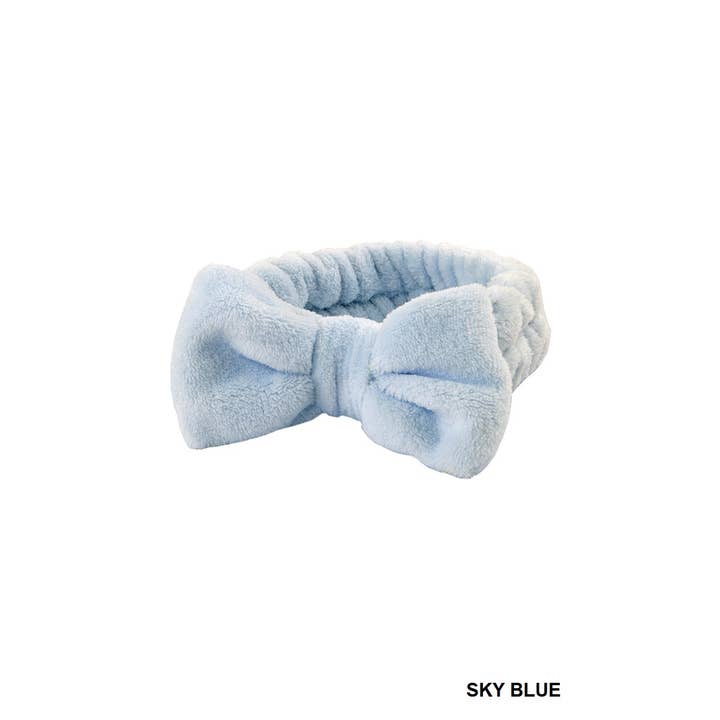 42POPS - Wholesale Fashion Headband - Women's - ..._ SI-26828 Soft Plush Bowknot Spa Headband
