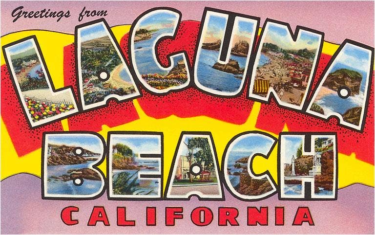Found Image Press - Wholesale Ansichtkaart - Ansichtkaart CA-419 Groeten uit Laguna Beach, Californië0
