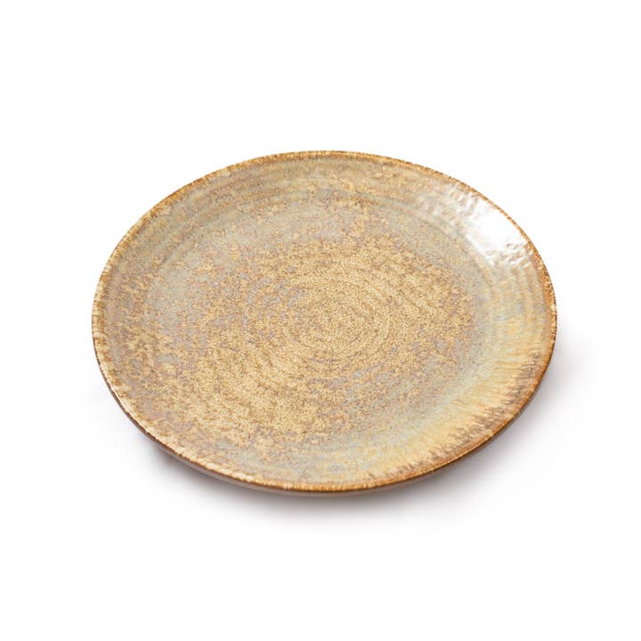 Sugarboo & Co - Wholesale Dinner Plate - Small Speckled Ceramic Ochre Plate 7.8" x 7.8"