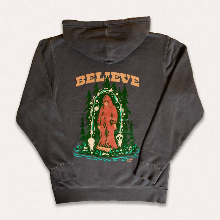 Believe Bigfoot Hoodie (Black) for wholesale by Tender Loving Empire