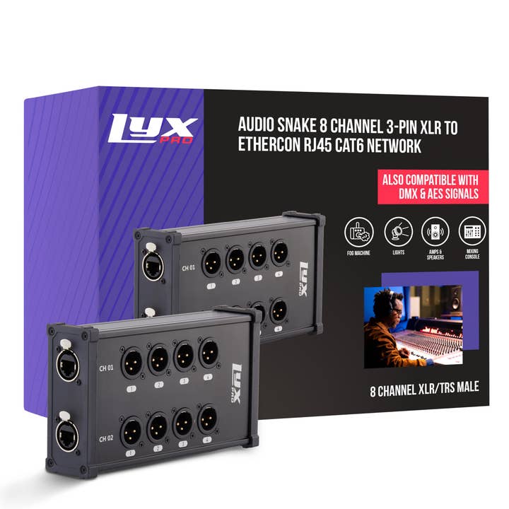 8-Channel Dual Input 3-Pin Multi-Network XLR Cable Breakout for wholesale by LyxPro