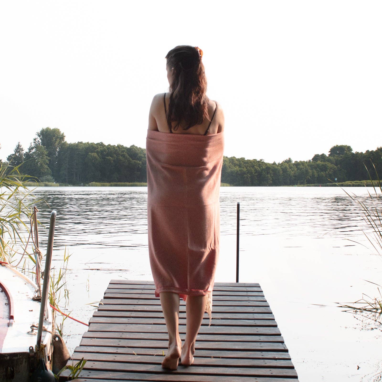 HELLO TURCO Turkish Towels - Wholesale Beach Towel - Otto Red Handwoven4