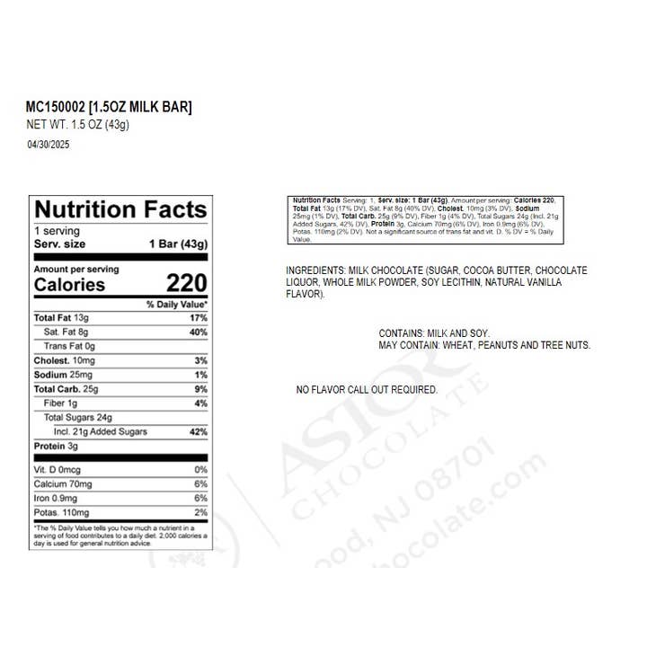 Astor Chocolate Corp. - Wholesale Chocolate Bar - Peanuts® Beagle Scout Snoopy Milk Chocolate 1.50oz Bar1