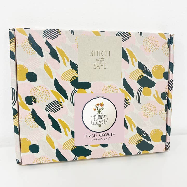 Stitch with Skye – Engroshandel Broderitilbehør – 'blomstre' Feministisk inspireret broderi Kit