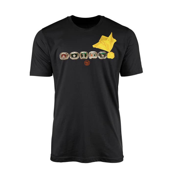 Miami Hurricanes Men's 5 Ring & Flag Tee for wholesale by Dyme Lyfe
