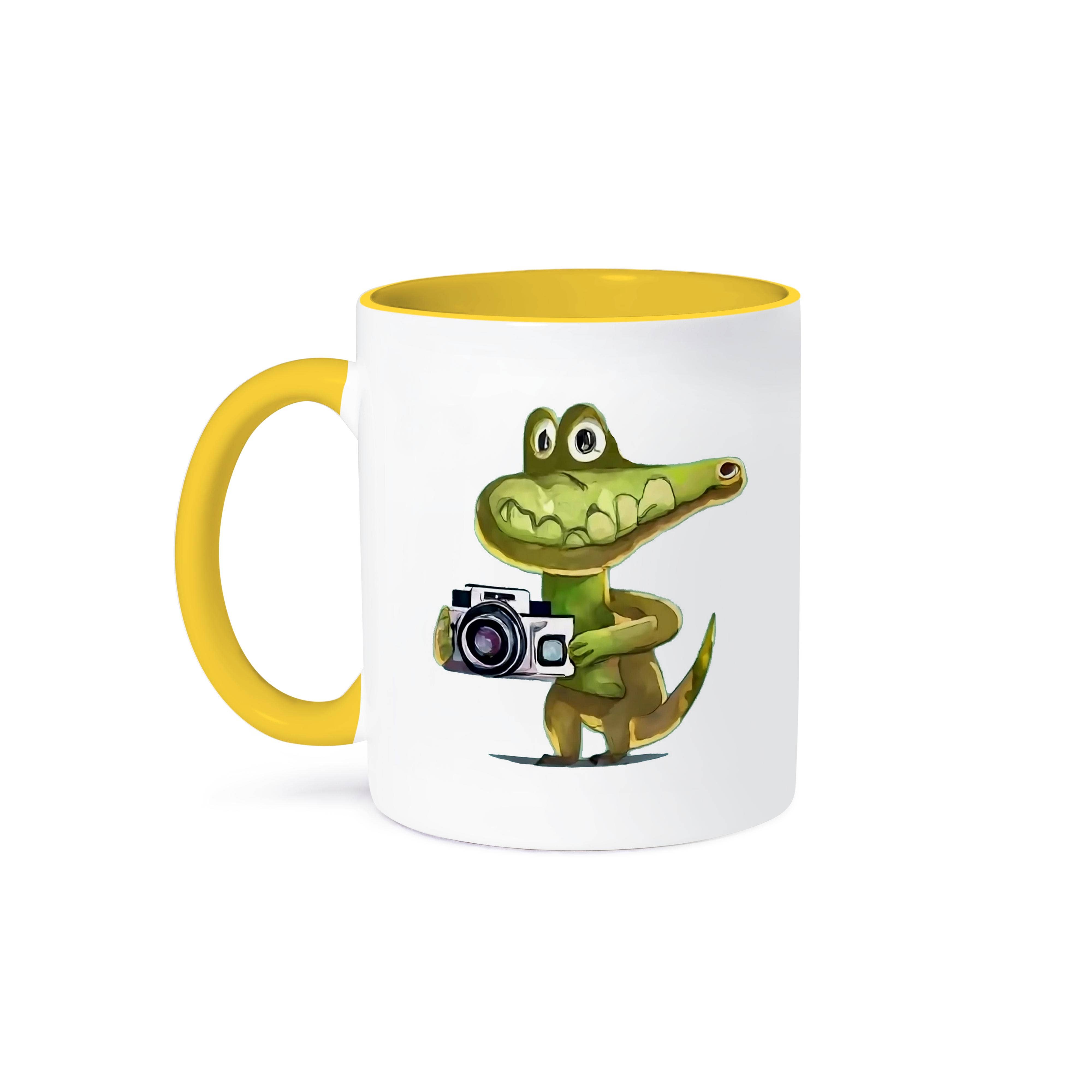 3dRose - Wholesale Coffee Mug - 3dRose, Cute Funny Alligator Photographer with Camera Photography Cubism, Mug0