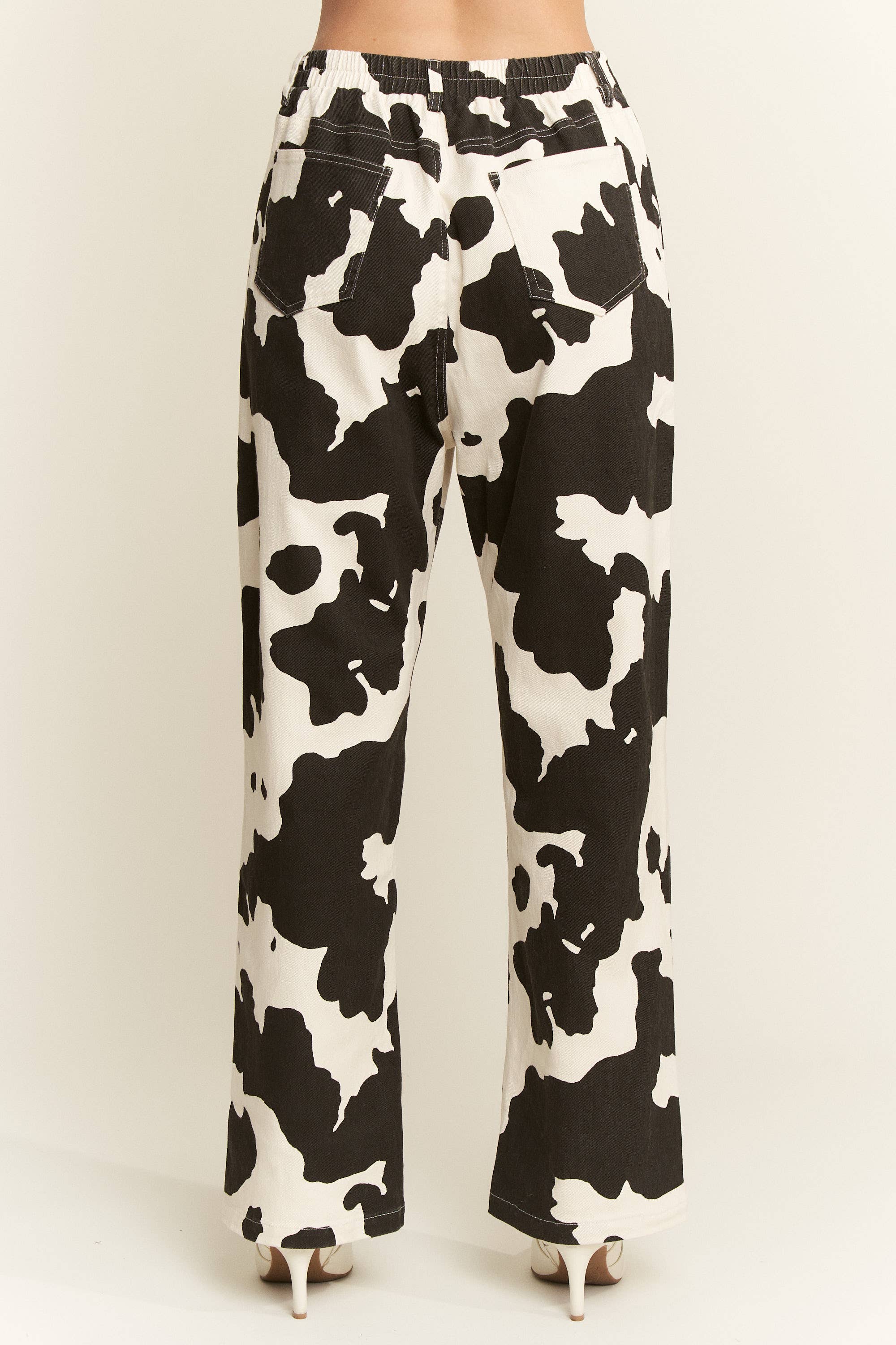 JADE BY JANE - Wholesale Jeans - Women's - COW PRINT DENIM PANTS5