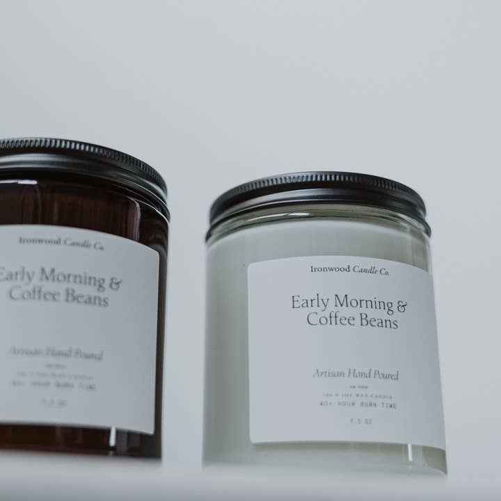 Ironwood Candle Co. - Wholesale Jar/Filled Candle - EARLY MORNING & COFFEE BEANS SOY CANDLES9