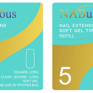 NABulous - Wholesale Nail Art/Decal - 💅SQUARE Refill Tips | Natural | NABulous