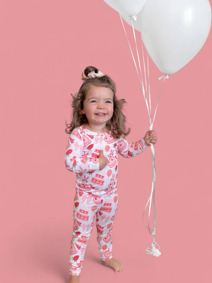 Dream Big Little Co. - Wholesale Sleepwear Set - Kids - BERRY SWEET BIRTHDAY DREAM SET