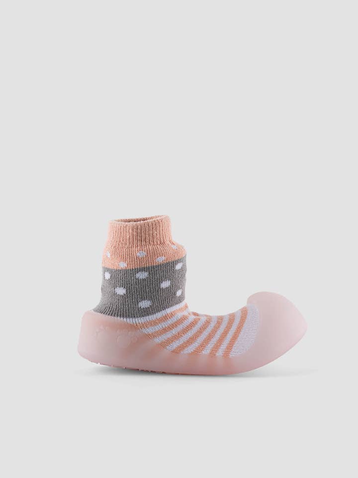 Polka-Dot Cotton Baby Booties for wholesale by Bigtoes