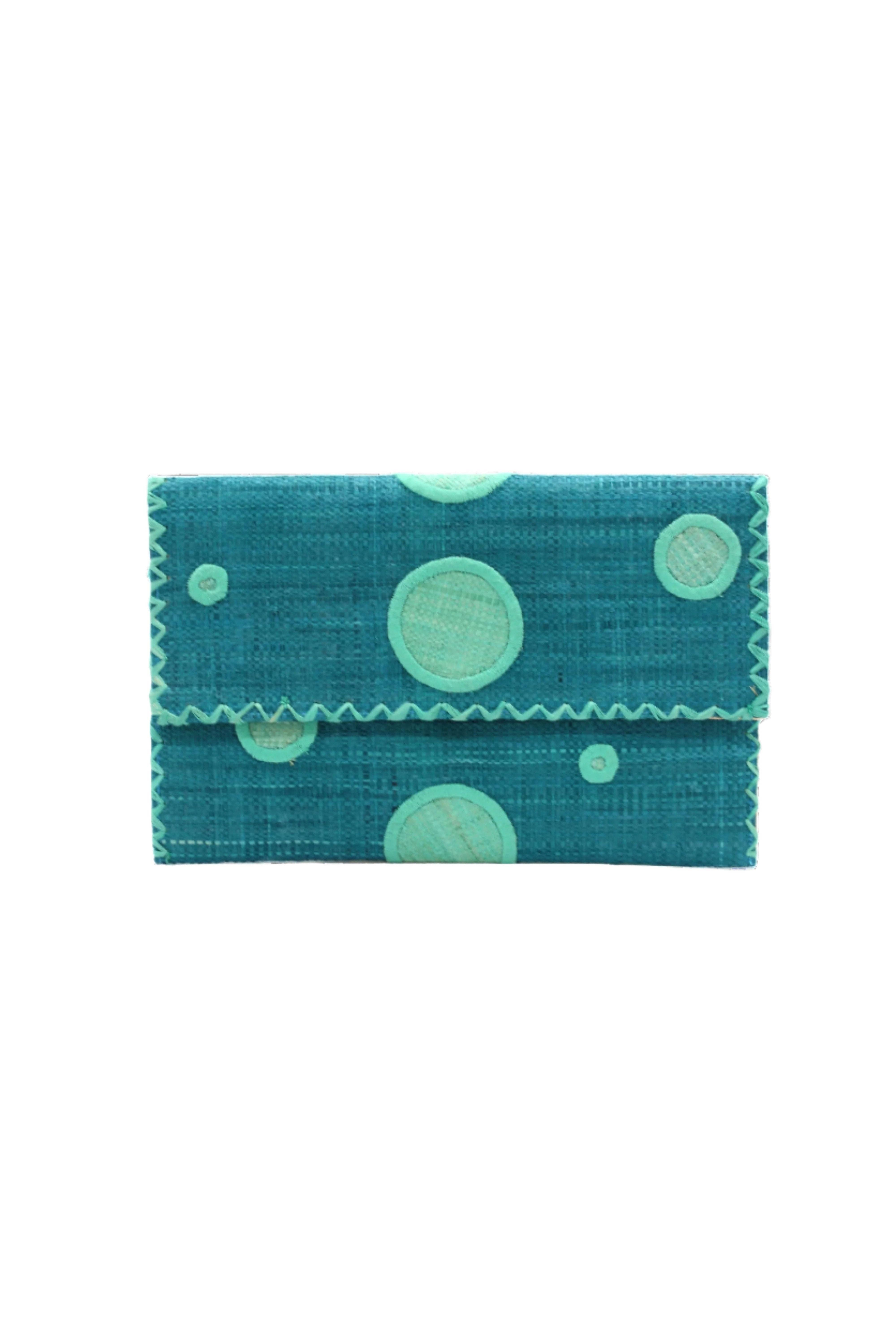 Shebobo - Vente Pochette – femme - Pochette enveloppe en paille à pois Capri3