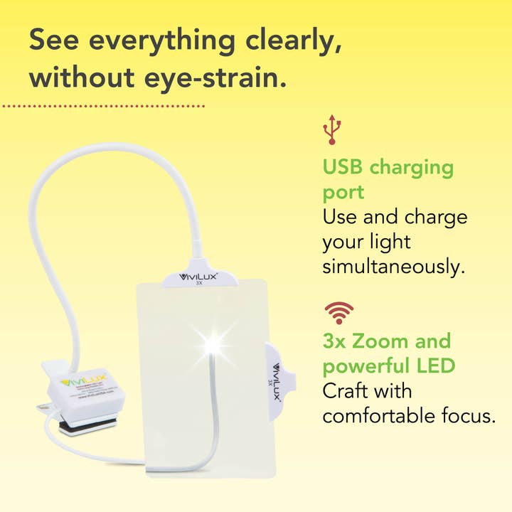 ViviLux LED Lights Magnifiers Lasers - Wholesale Magnifying Glass - Magnifier & UltraLight LED Craft Light and Rare Earth Magnet3
