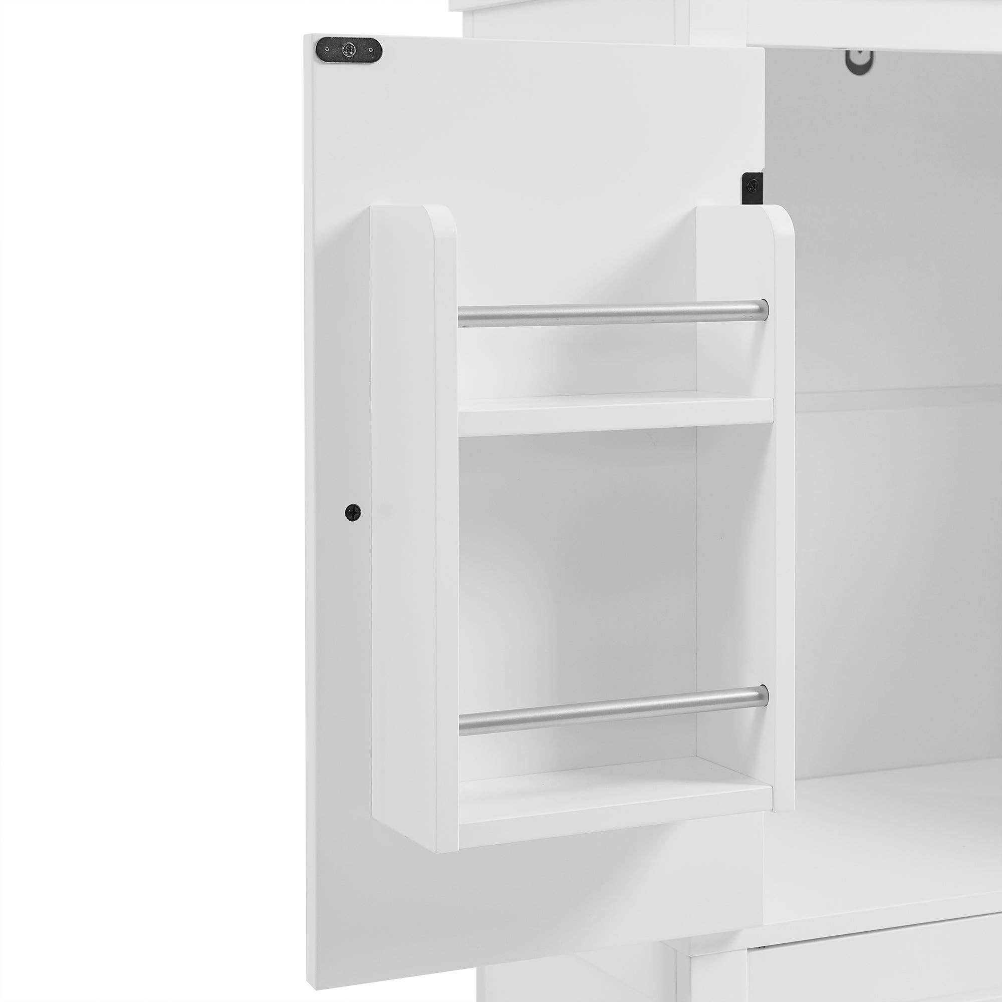 Orange County Decor - Wholesale Cabinet - Elegant Bathroom Floor Storage Cabinet, Bathroom Storage Unit, Freestanding Cabinet With 4 Doors, Adjustable Shelves, Adaptable Shelves, White White Mdf26