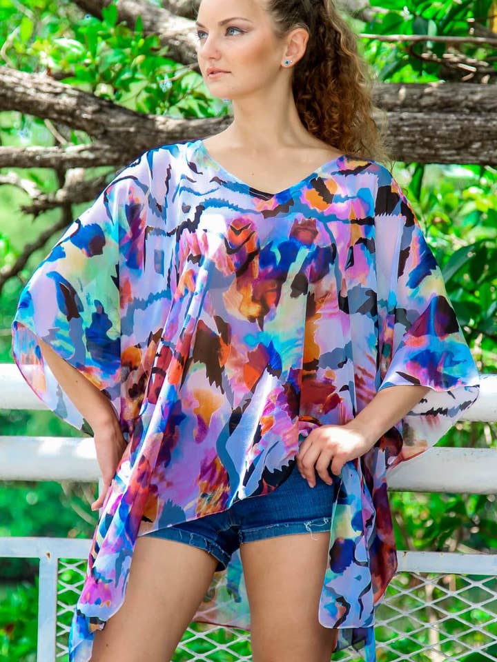 Sheer Kaftan-Style Cover-Up | Partihandel för wholesale av La Moda Clothing