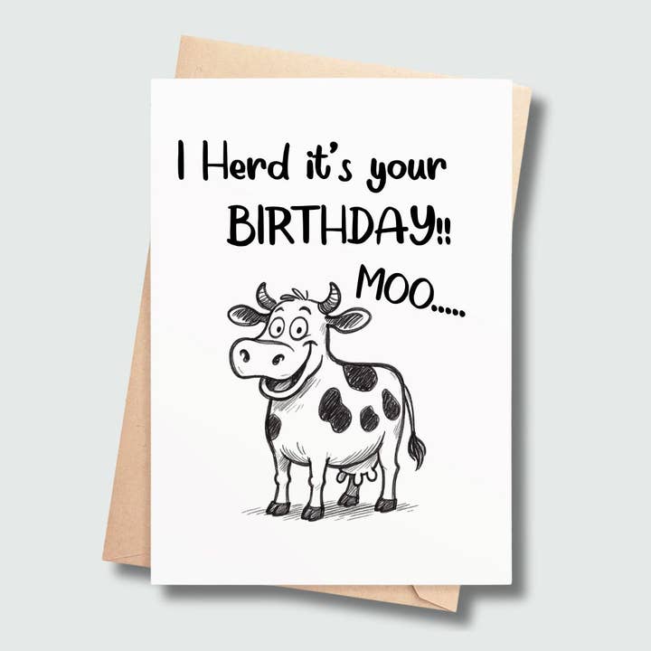 Tarjeta de Cumpleaños Divertida de Vaca – Me Enteré de que es tu Cumpleaños para venta al por mayor de SP Gifts