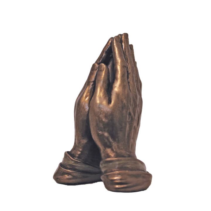 Goldscheider of Vienna - Wholesale Decorative Figurine - Praying Hands Statue in Cold Cast Bronze 3"