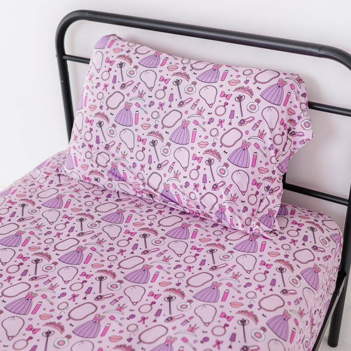 Kiki + Lulu - Vente Drap-housse - Enfant et bébé - Drap-housse et taie d'oreiller Sleeping Cutie pour lit jumeau