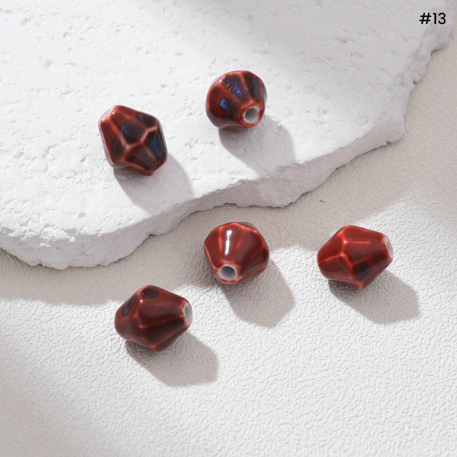 Beads Creation - Wholesale Beads - Diamond Ceramic Bead Sparkling Gemstone Spacer ORG27812